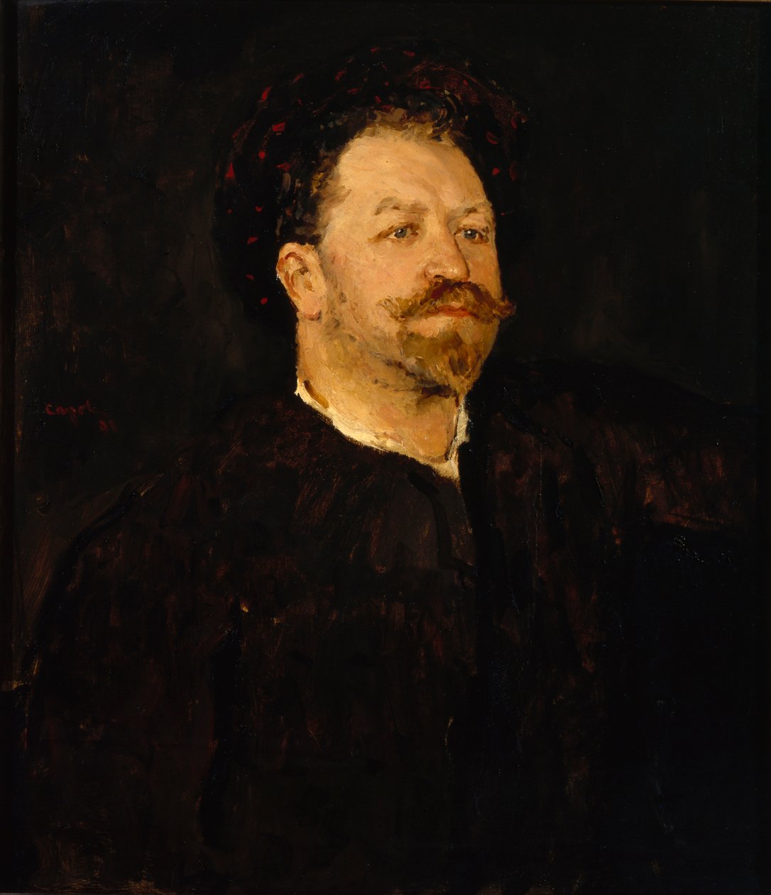 Portræt af operasangeren Francesco Tamagno 1850-1905, 1891-1892 af Valentin Aleksandrovich Serov