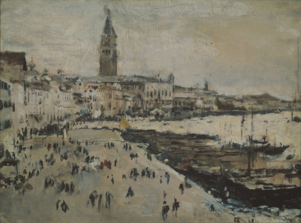 Schiavoni-kajen i Venedig af Valentin Aleksandrovich Serov