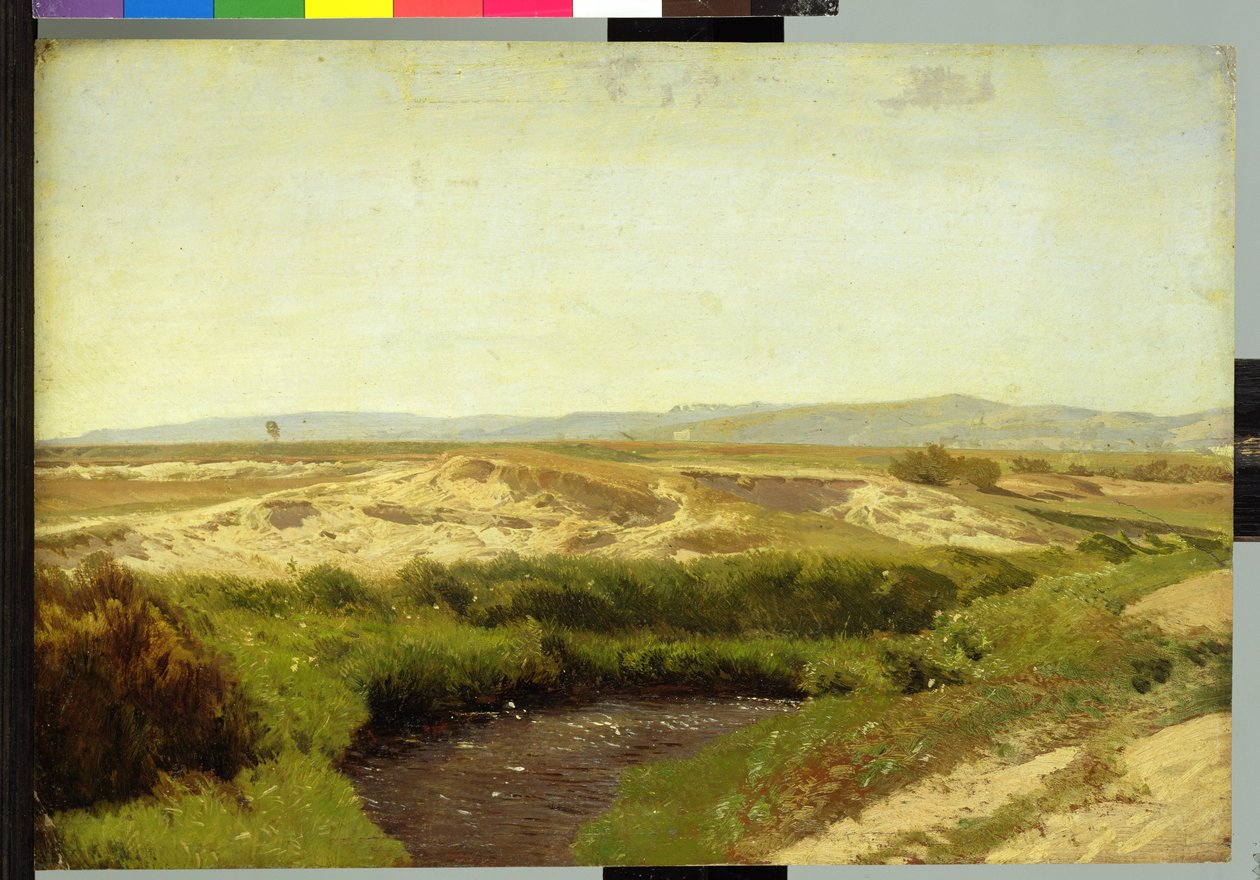 På Luneburger Heide, 1887 (olie på papir) af Valentin Ruths