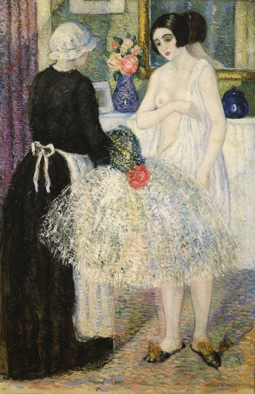 I El Camerin, ca. 1920 (olie på lærred) af Valentín Thibon de Libian