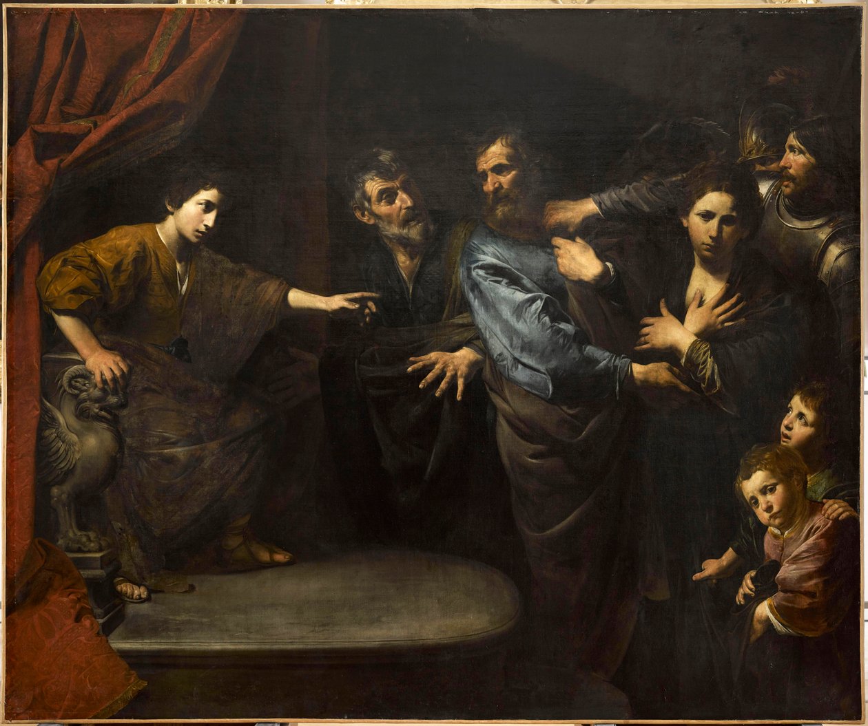 Suzannes uskyld anerkendt eller Daniels dom - Susannas uskyld eller Daniels dom, af Valentin de Boullogne (1591-1632). Olie på lærred af Valentin de Boulogne