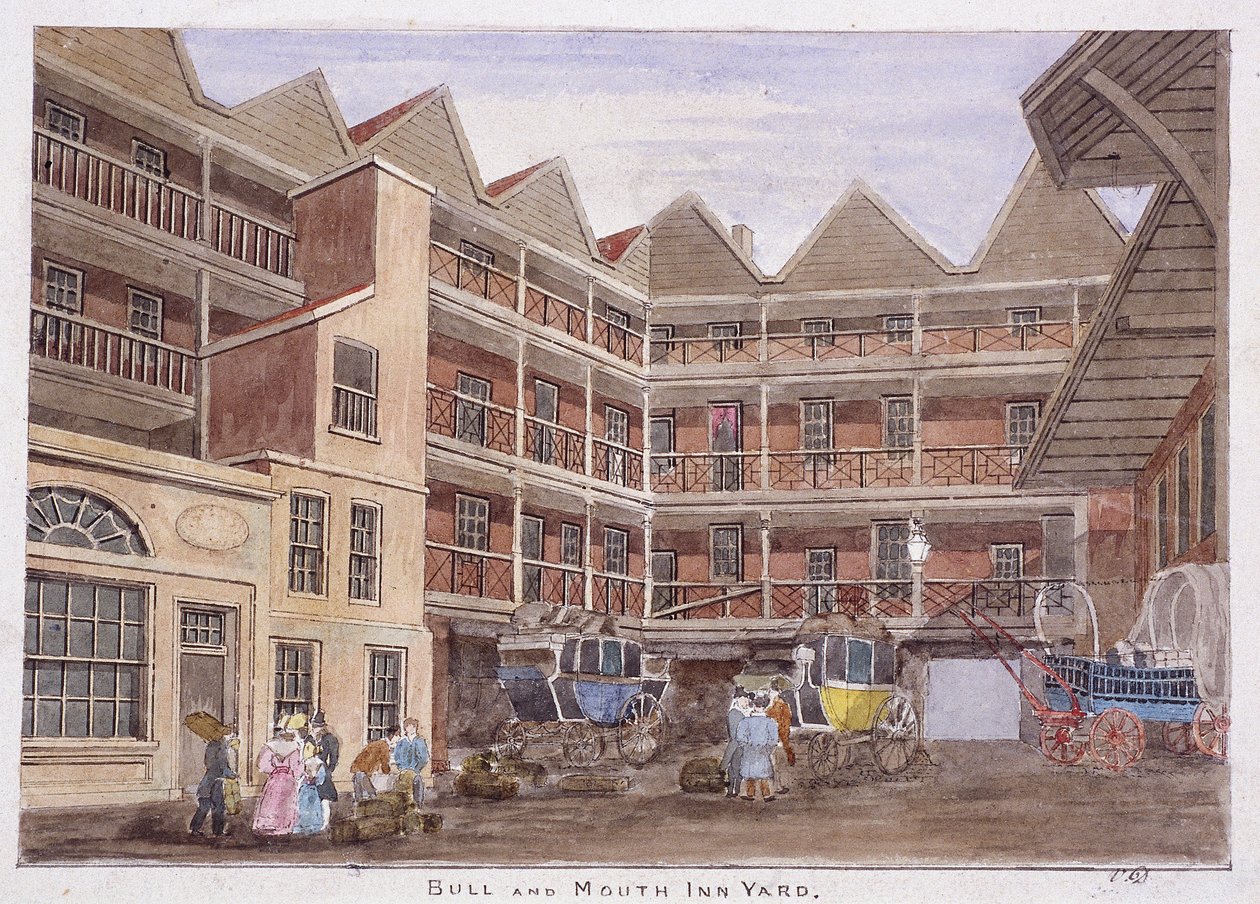 Bull and Mouth Street, London, 1806 af Valentine Davis