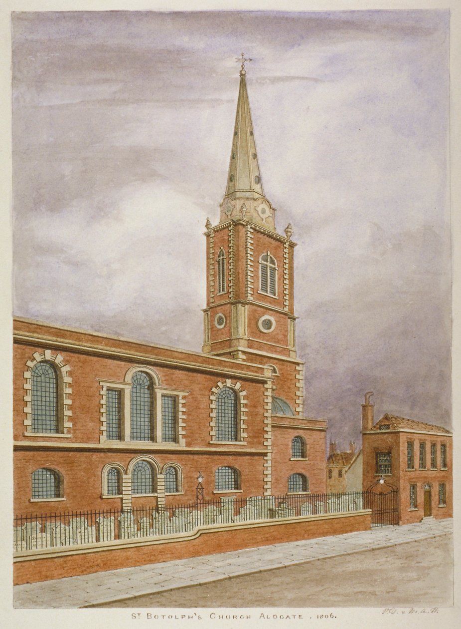 Church of St Botolph, Aldgate, City of London, 1806 af Valentine Davis