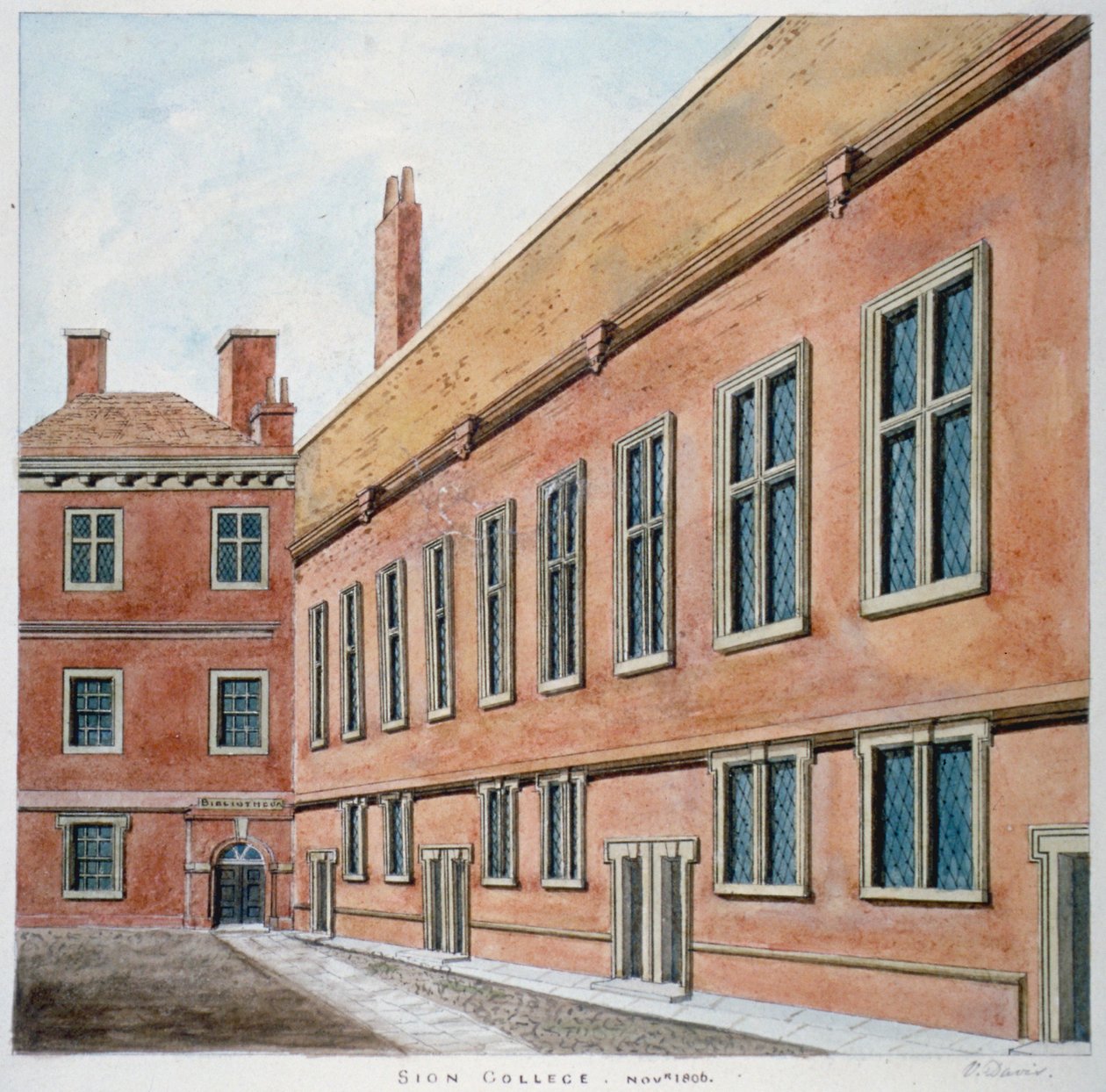 Sion College, City of London, 1806 af Valentine Davis