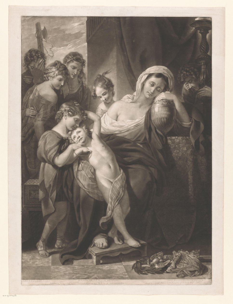Agrippina den Ældre sørger over Germanicus
