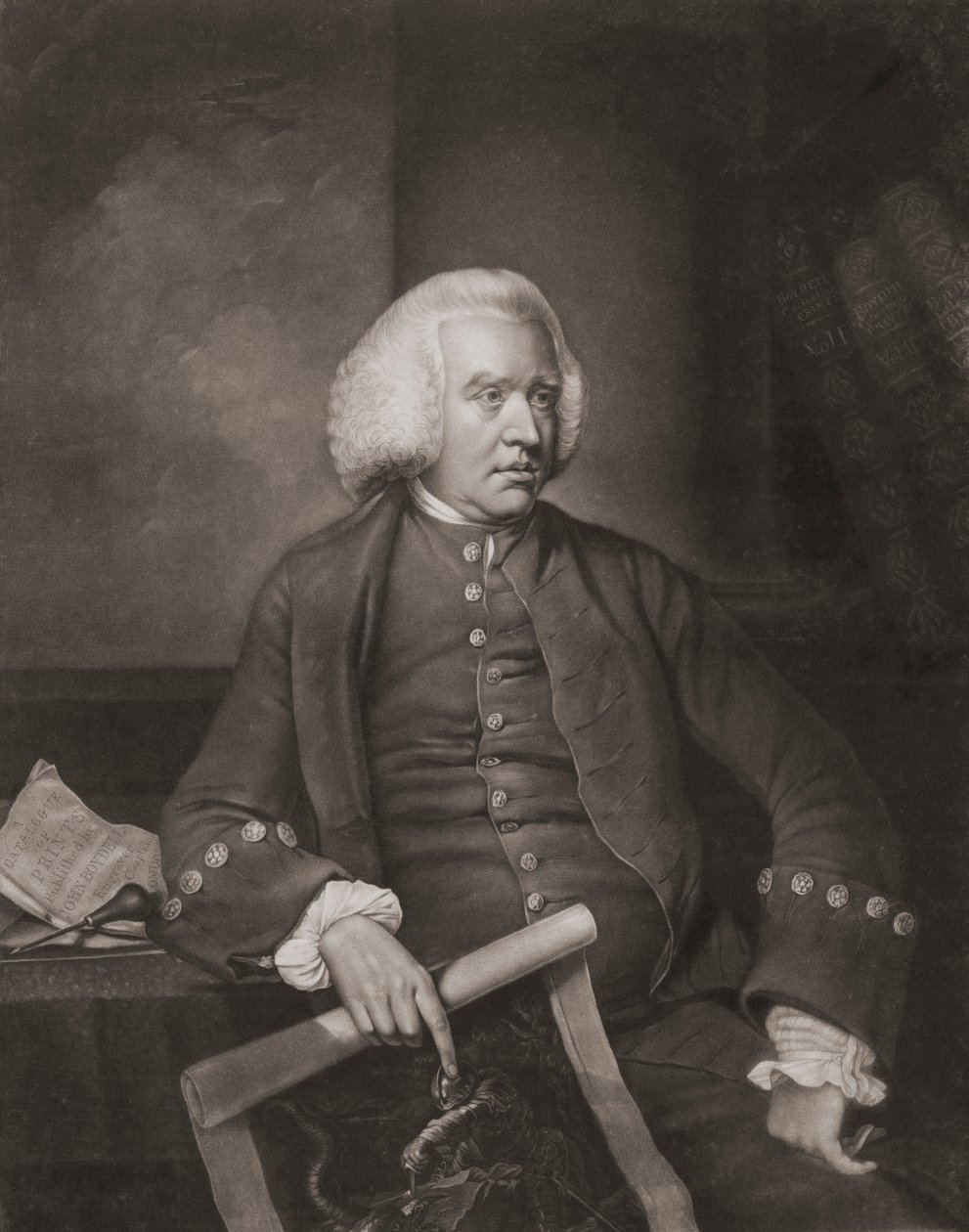 John Boydell. Portræt (print) af Valentine Green