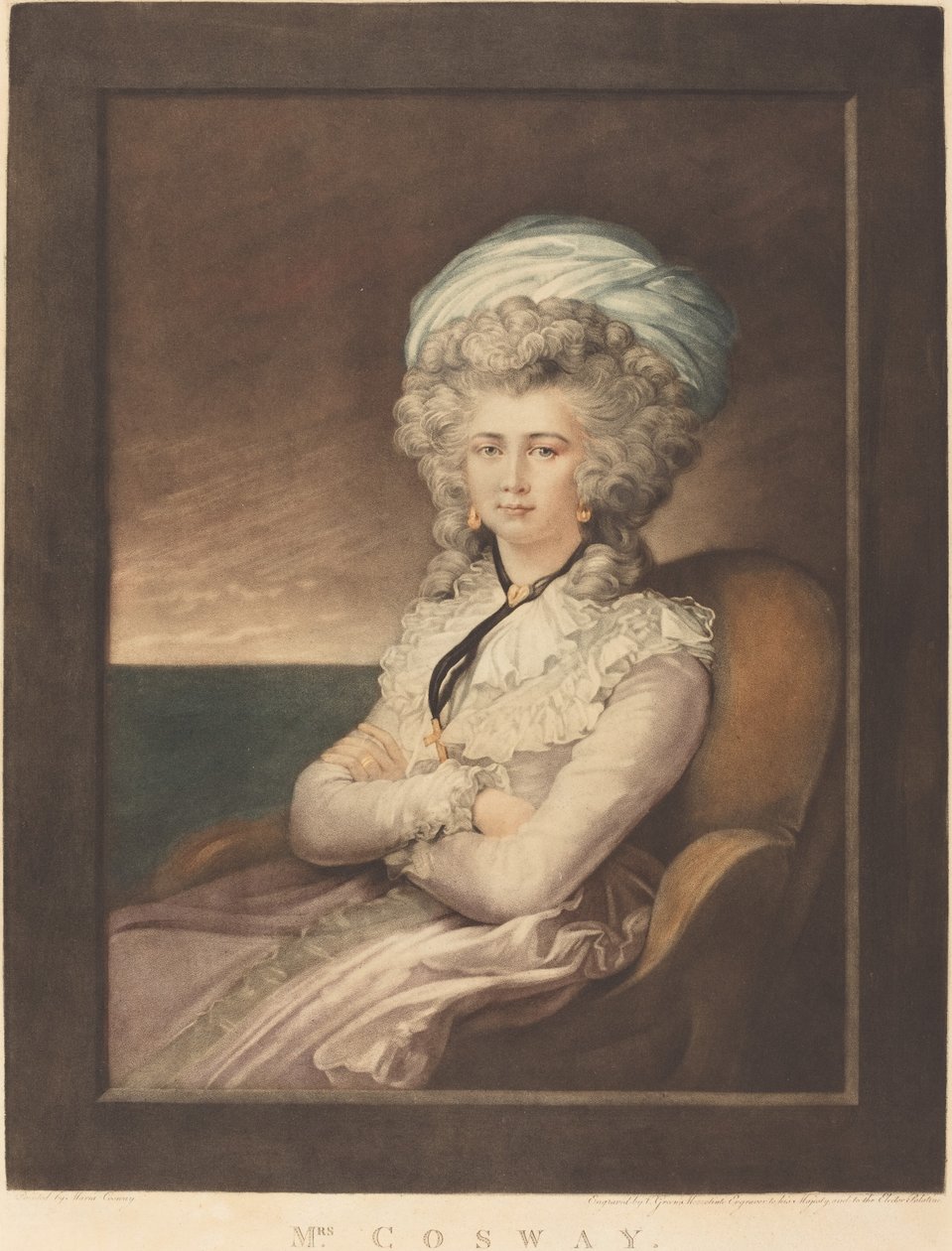 Maria Cecilia Louisa Cosway af Valentine Green after Maria Cosway