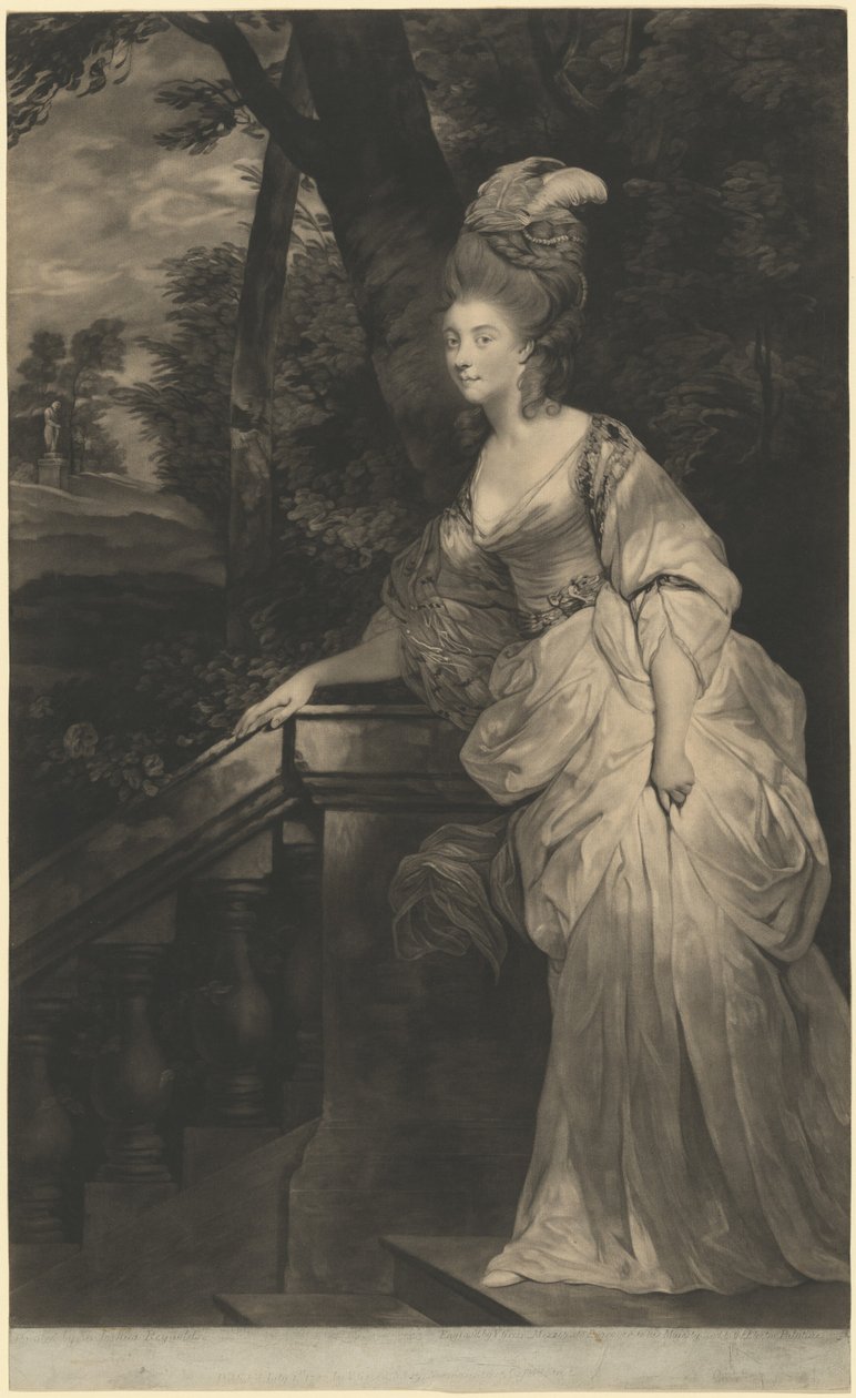 Georgiana (Spencer), hertuginde af Devonshire af Valentine Green after Sir Joshua Reynolds