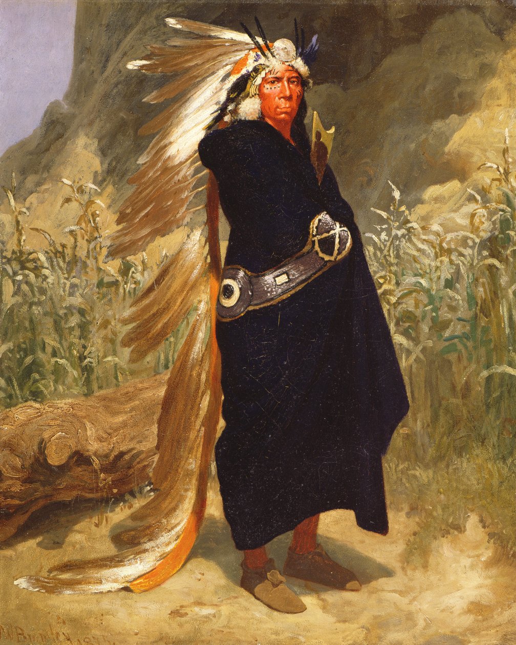 Portræt af en indianerhøvding, 1875 af Valentine Walter Lewis Bromley