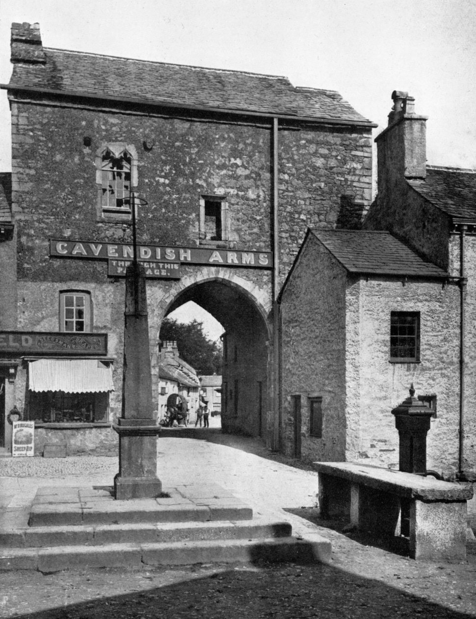 Cartmel Priory Gatehouse, Cartmel, Cumbria, 1924-1926. af Valentine and Sons Ltd