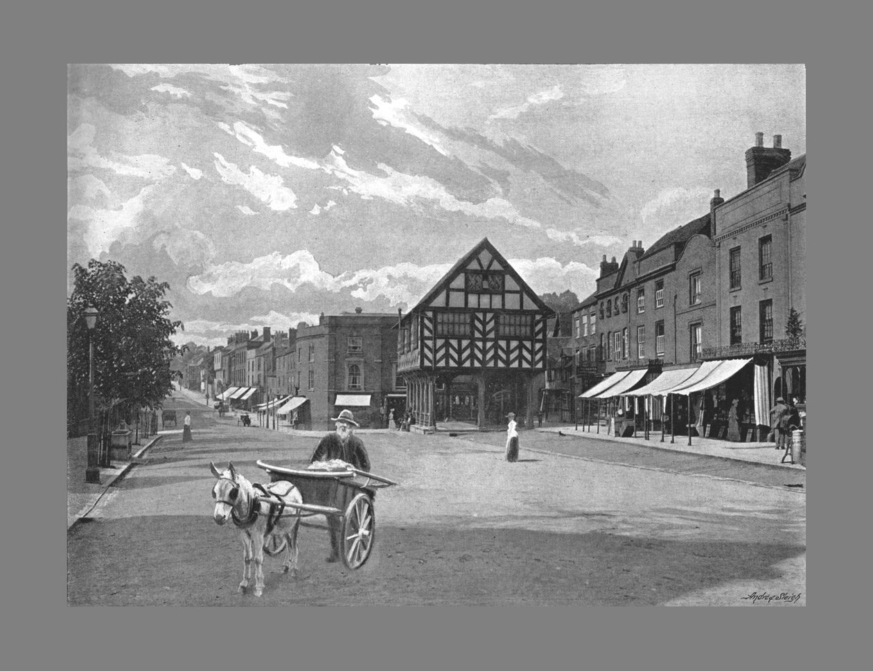 Market Place, Ledbury, c1900 af Valentine and Sons Ltd