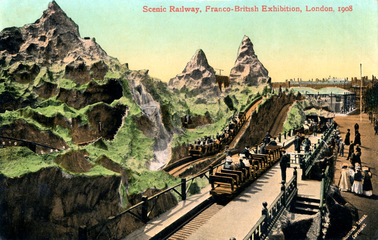 Scenic railway, fransk-britisk udstilling, London, 1908. af Valentine and Sons Ltd