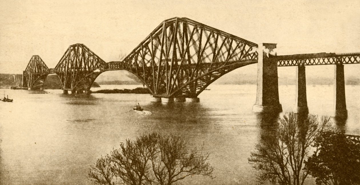 The Forth Bridge, 1930. af Valentine and Sons Ltd