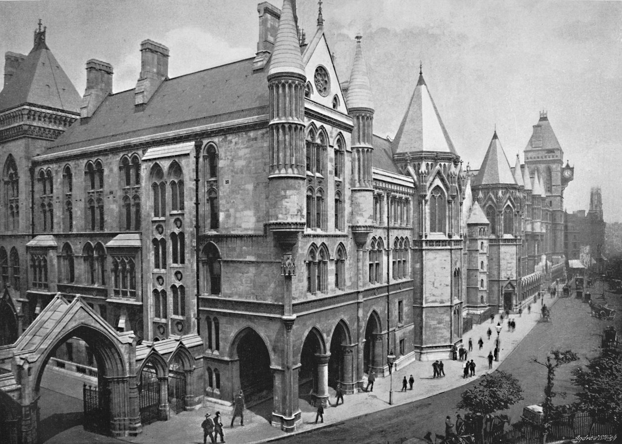 The New Law Courts, London, c1896 af Valentine and Sons Ltd