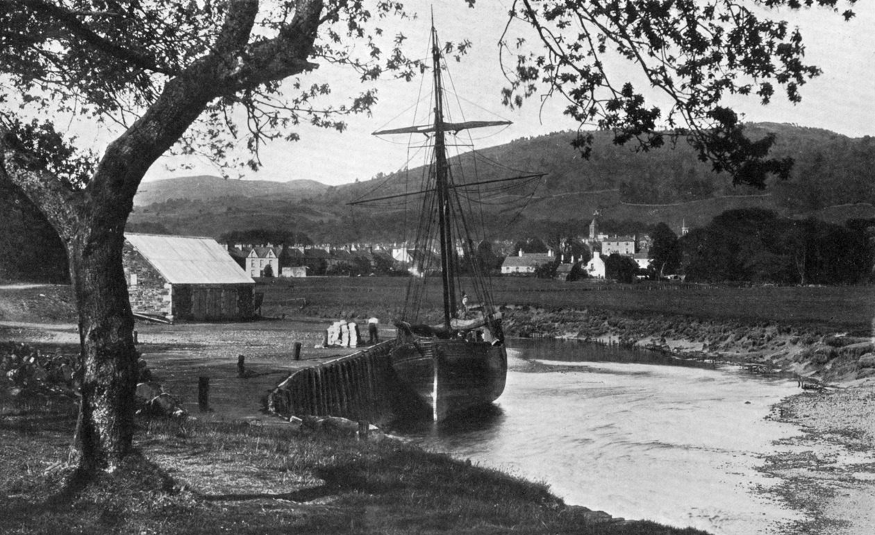 Havnen, Gatehouse of Fleet, Dumfries og Galloway, Skotland, 1924-1926. af Valentine and Sons Ltd
