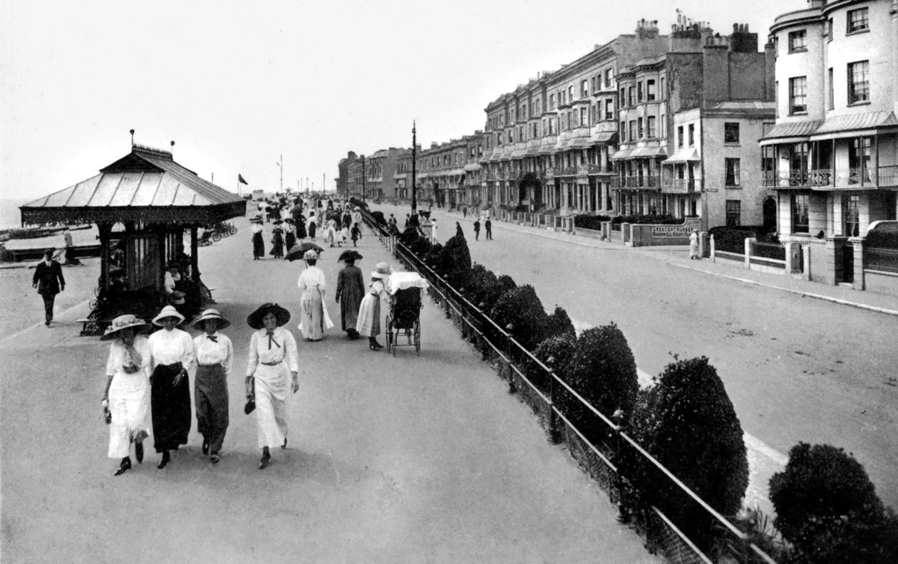 Promenaden, West Worthing, West Sussex, begyndelsen af det 20. århundrede. af Valentine and Sons Ltd