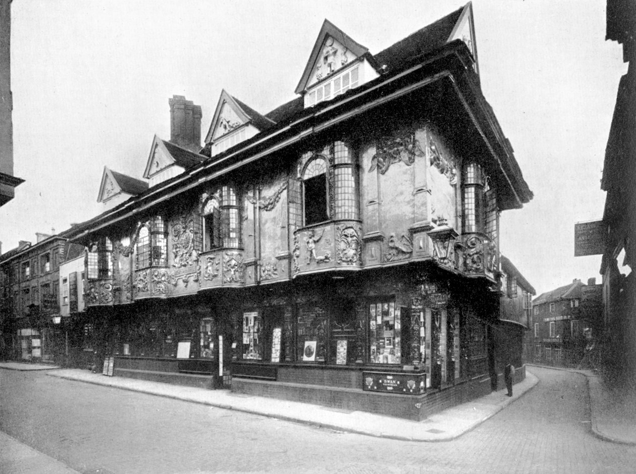 Gammelt hus, Ipswich, Suffolk, England, 1924-1926. af Valentine and Sons Ltd