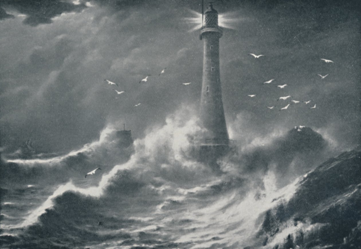 Eddystone fyrtårn, 1910 af Valentine and Sons Ltd