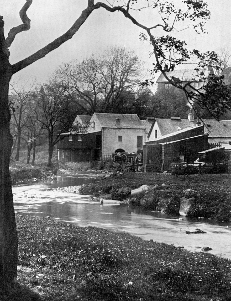 Gammel mølle, Milngavie, East Dunbartonshire, Skotland, 1924-1926. af Valentine and Sons Ltd