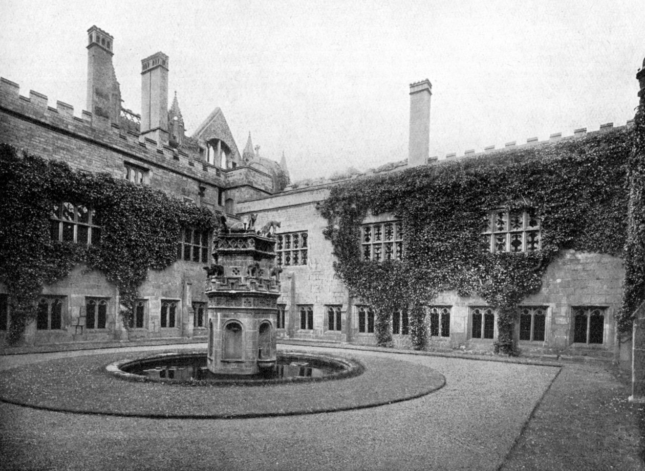 Klostrene, Newstead Abbey, Nottinghamshire, 1924-1926 af Valentine and Sons Ltd