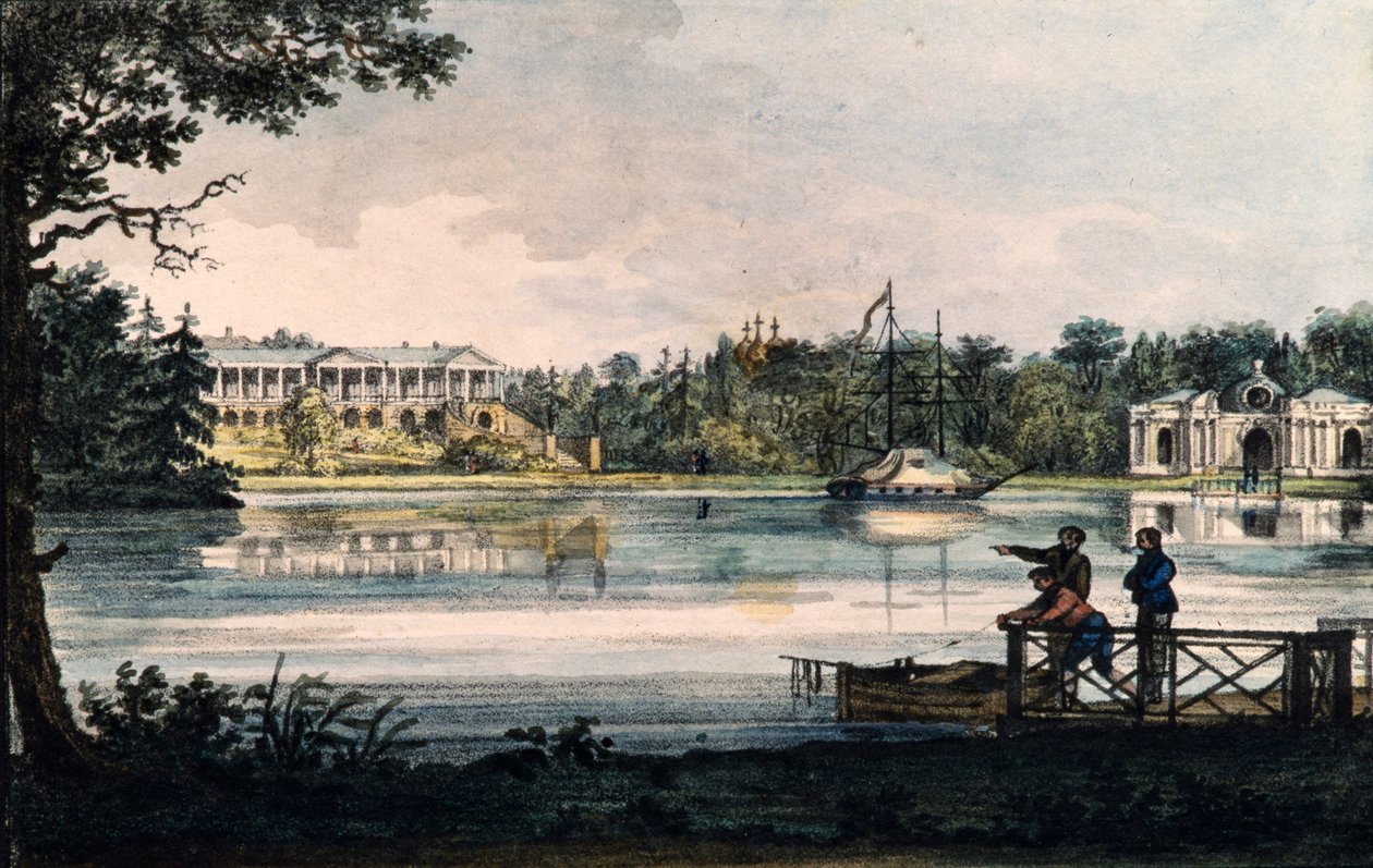 Cameron Gallery på Catherine Palace i Tsarskoye Selo, ca 1820 af Valerian Platonovich Langer