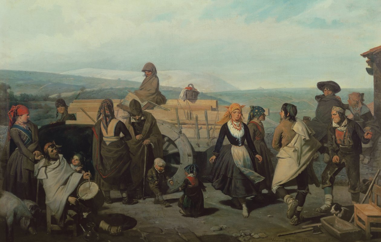 Soriske bønder danser, 1866 af Valeriano Domínguez Bécquer