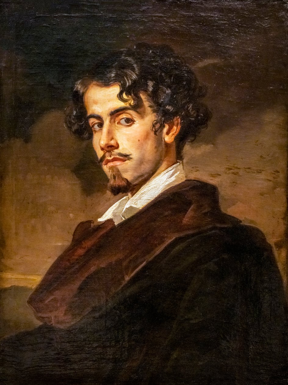 Portræt af Gustavo Adolfo Becquer af Valeriano Domínguez Bécquer