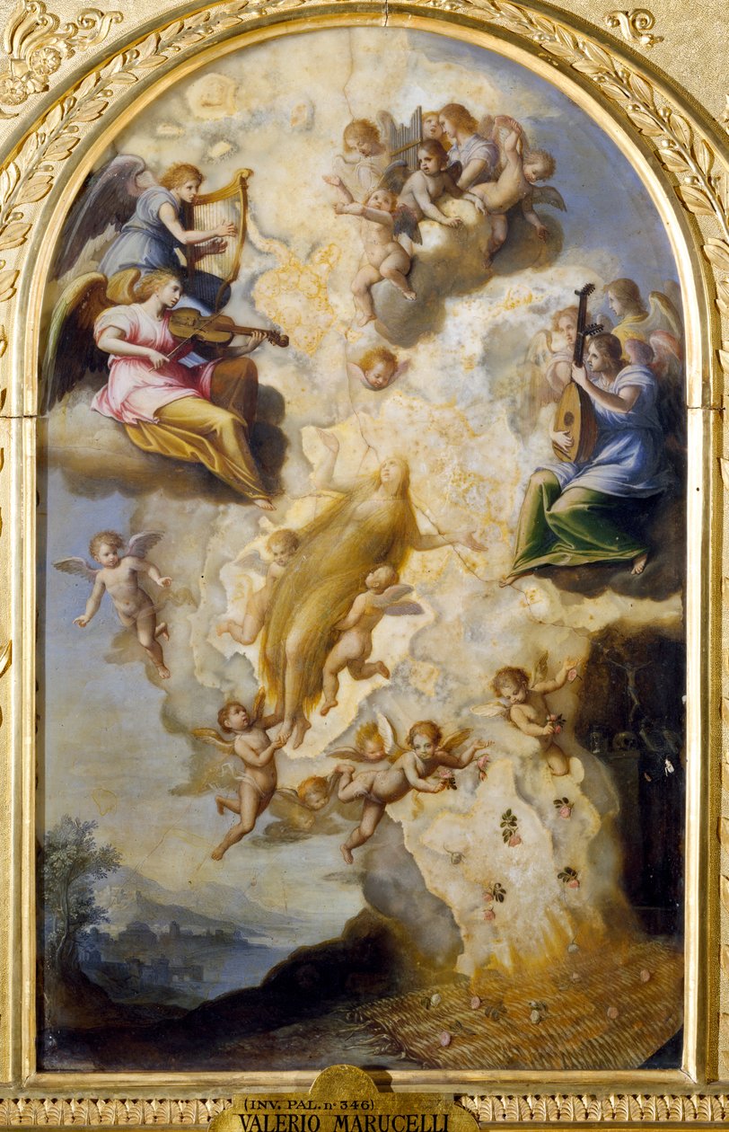 Maria Magdalenas himmelfart (panel) af Valerio Marucelli