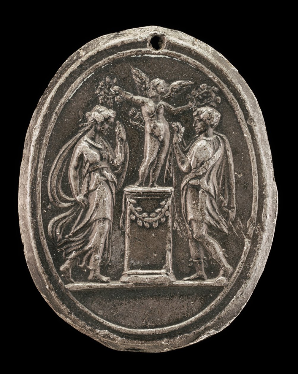 Amor kroner to elskere. af Valerio Belli