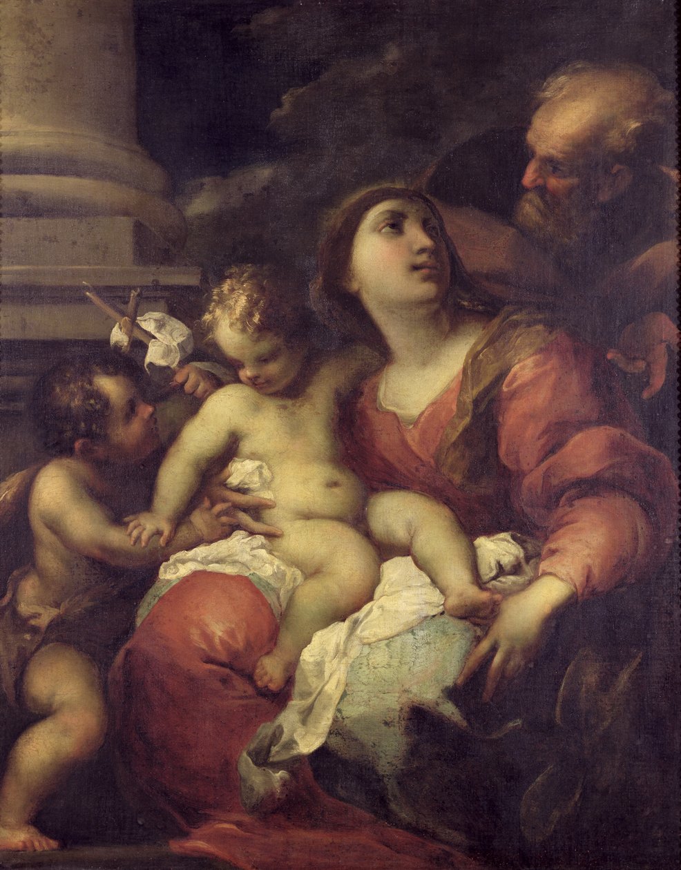 Den hellige familie af Valerio Castello