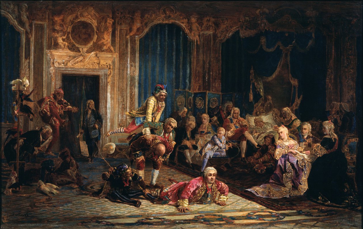 Narre ved kejserinde Anna Ioannovnas hof, 1872 af Valery Ivanovich Jacobi