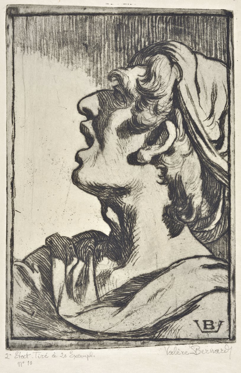 Head of Man (tegning) af Valère Bernard