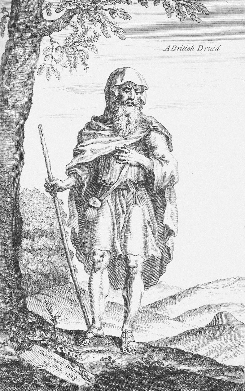 En britisk druid fra Stonehenge af William Stukeley, 1723 af Van Der Gucht