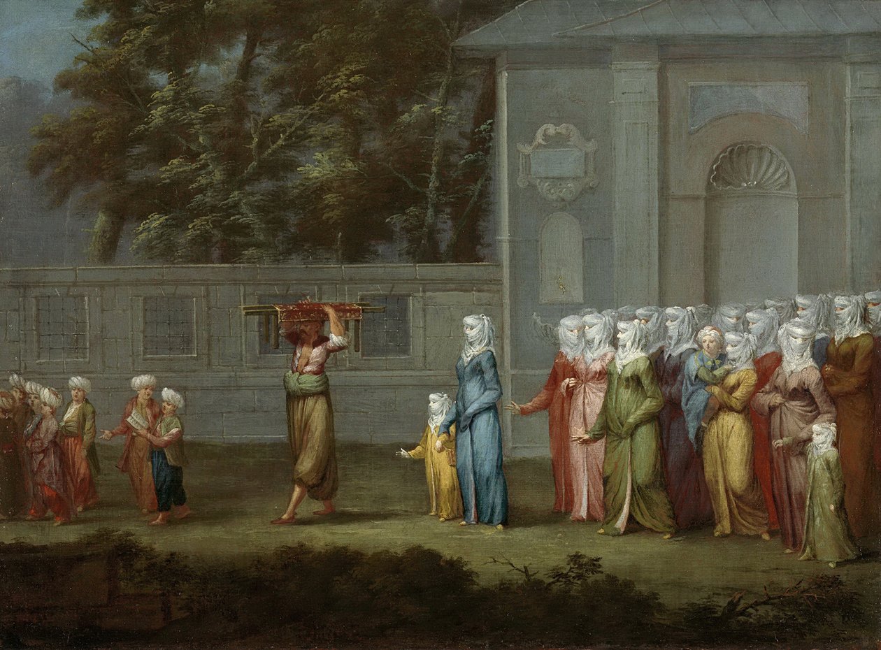 Første gang til drengeskole, 1737 af Vanmour