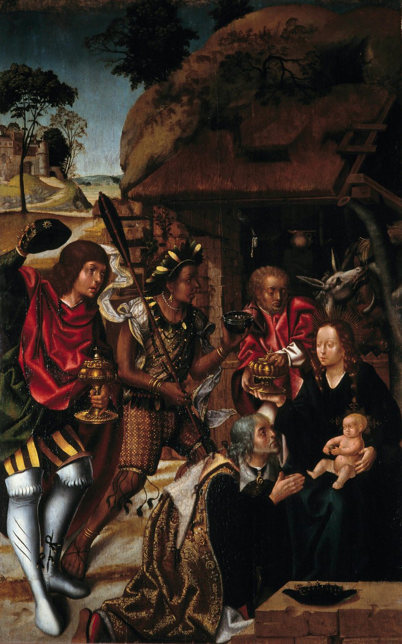 Magiernes tilbedelse - portugisisk maleri af Vasco Fernandes (Grao Vasco) (v1480-v1543) af Vasco (c.1475 c.1542) Fernandes