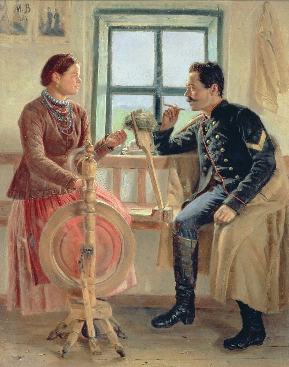 Tale ved Spindehjulet, 1884 af Vasilev Mikhail Nikolaevich