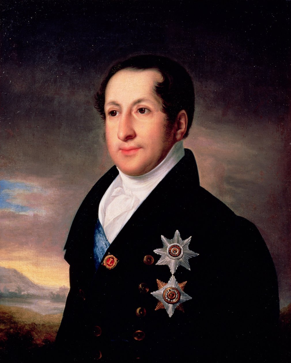 Portræt af prins Sergej Golitsyn (1774-1859), efter 1828 af Vasili Andreevich Tropinin