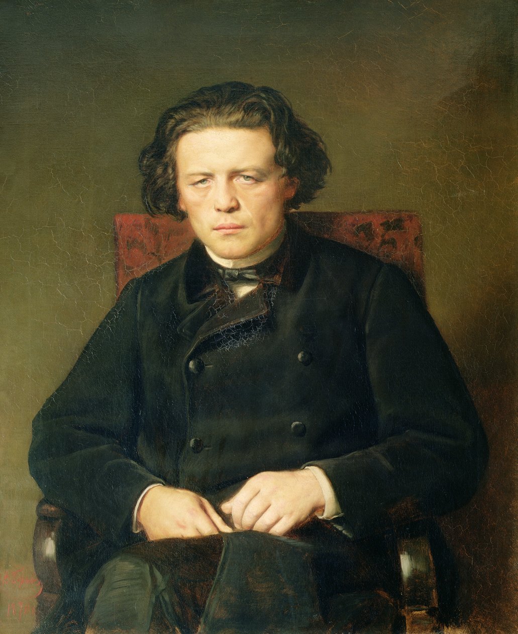 Portræt af Anton Rubinstein (1829-94) 1870 af Vasili Grigorevich Perov