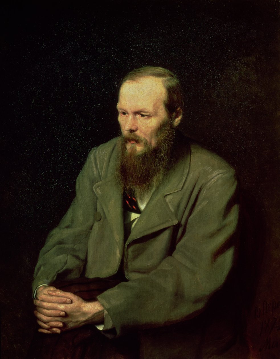 Portræt af Fjodor Dostojevskij (1821-81) 1872 af Vasili Grigorevich Perov