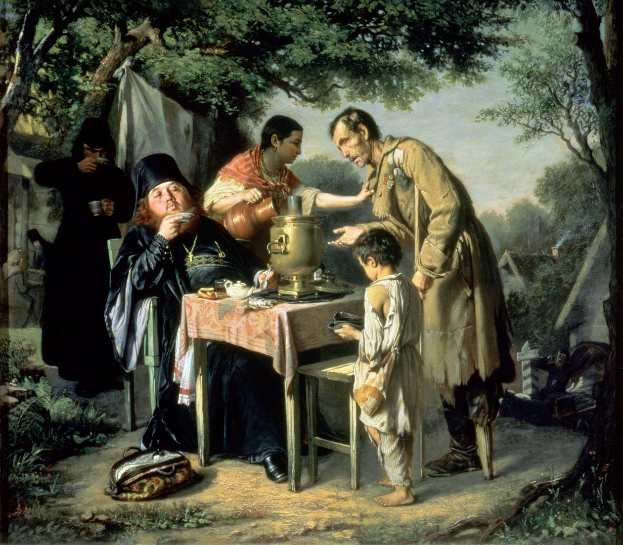 Tedrikning i Mytishchi, nær Moskva, 1862 af Vasili Grigorevich Perov
