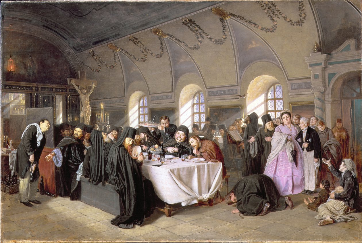 Refektoriet, 1865-76 af Vasili Grigorevich Perov