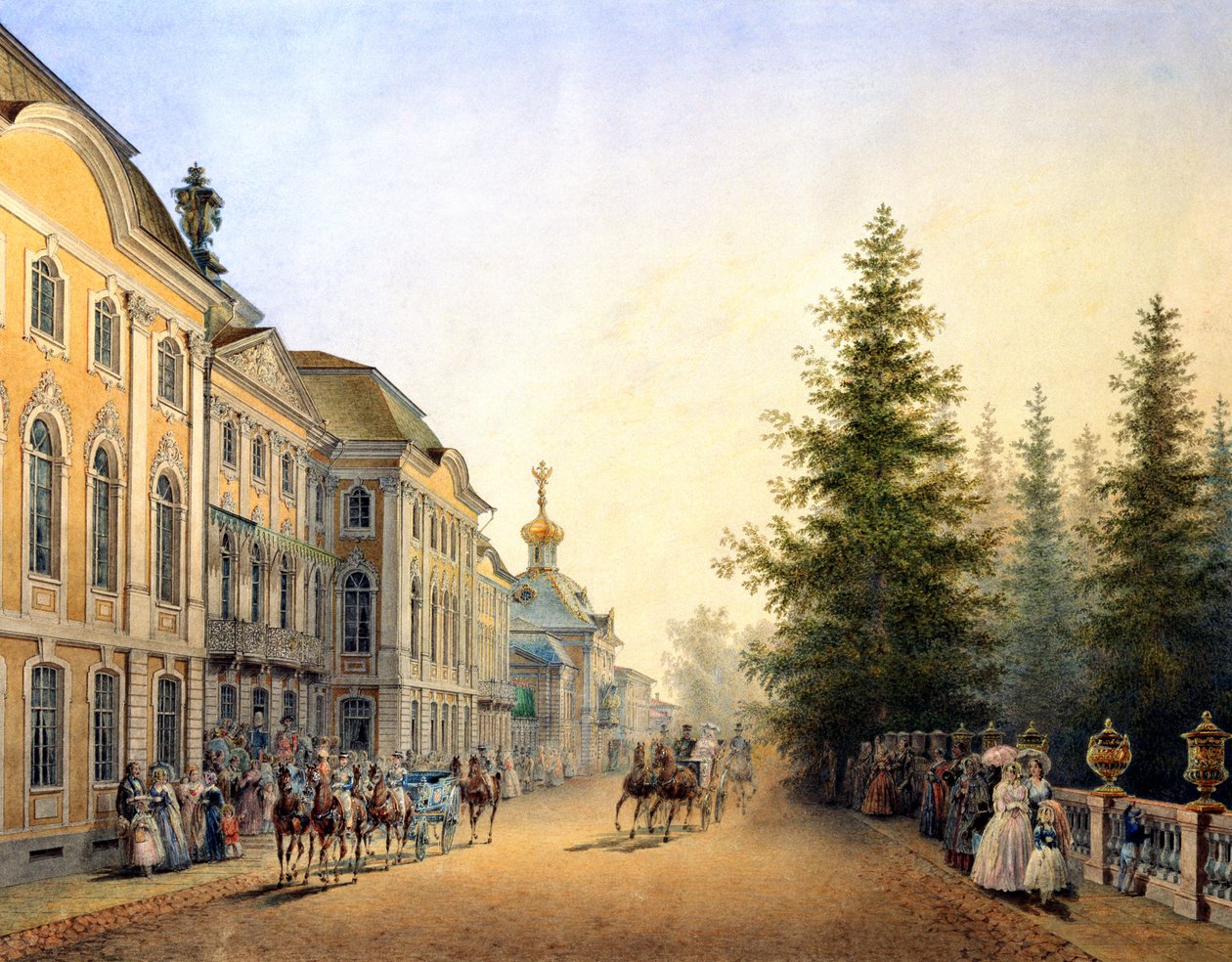 Domsafgang ved hovedindgangen til det store palads, 1852 af Vasili Semenovich Sadovnikov