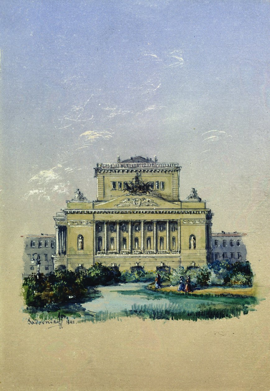 Alexander Teatret i St. Petersborg, 1841 af Vasili Semenovich Sadovnikov