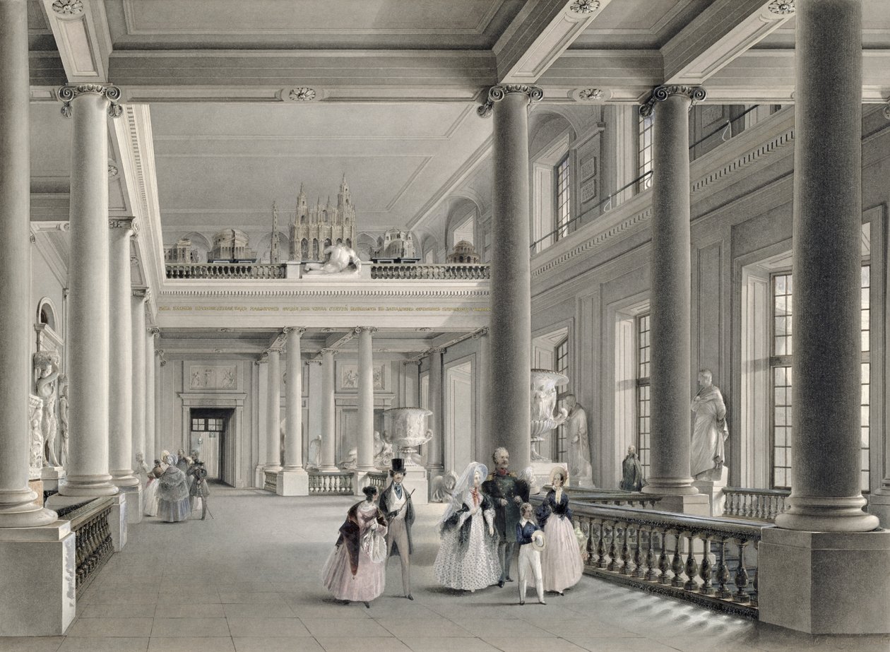 Den øvre indgang til Kunstakademiet i Skt. Petersborg, 1838 af Vasili Semenovich Sadovnikov