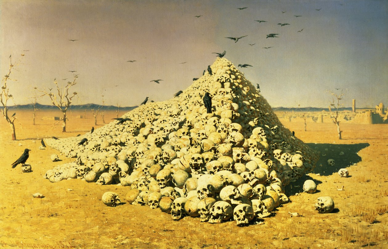 En allegori om 1871-krigen, 1871 af Vasili Vasilievich Vereshchagin