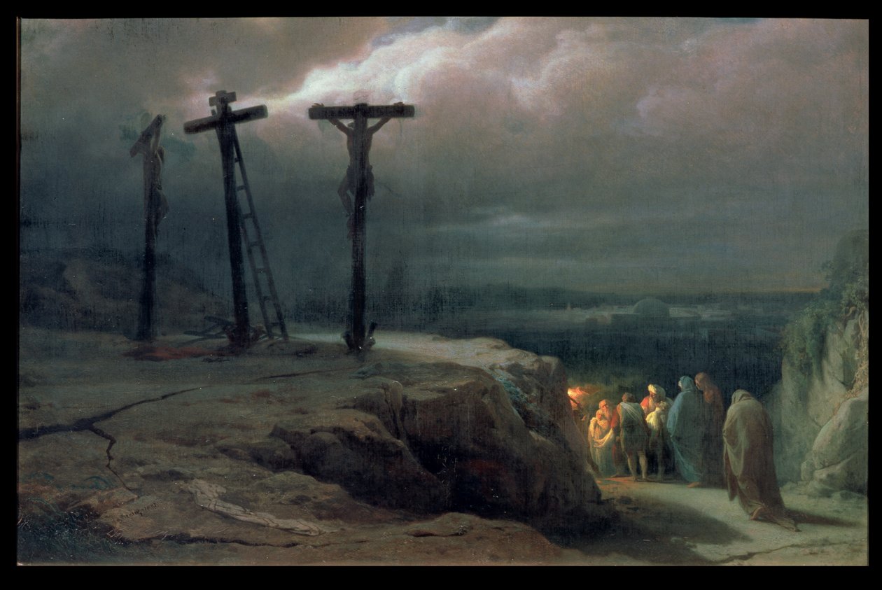 Nat på Golgata, 1869 af Vasili Vasilievich Vereshchagin