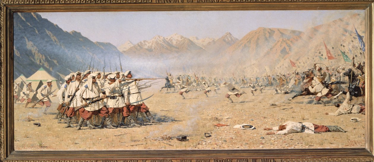 Overraskelsesangreb, 1871 af Vasili Vasilievich Vereshchagin