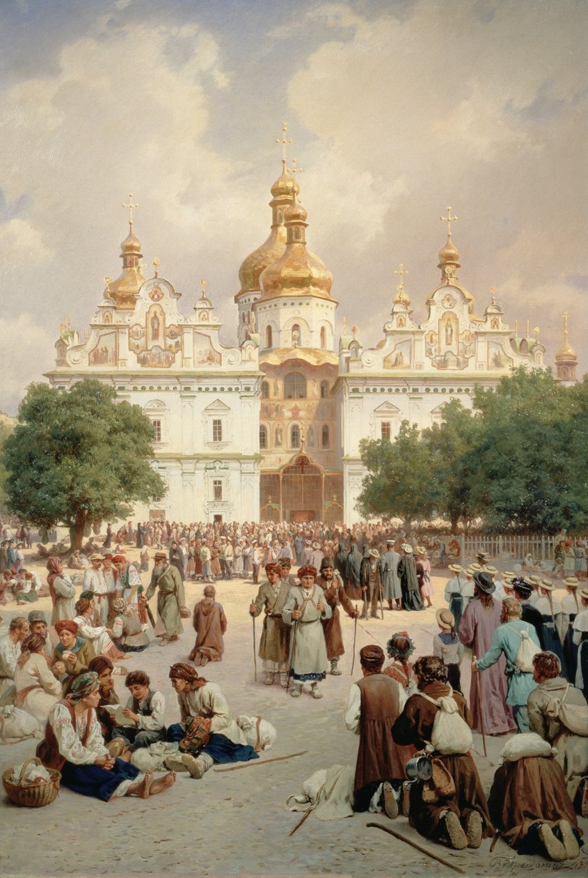 Den store kirke i Kievo-Pecherskaya Lavra i Kiev, 1905 af Vasili Vasilievich Vereshchagin