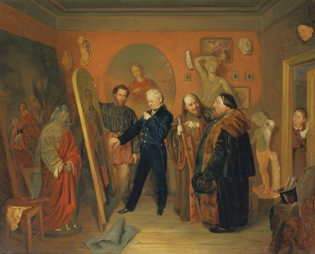 Kunstner Atelier, 1865 af Vasili Vladimirovits Pukirev
