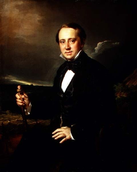Portræt af Alexander Alexandrovich Sapozhnikov (1827-87) 1852 (olie på lærred) af Vasili Andreevich Tropinin
